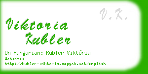 viktoria kubler business card
